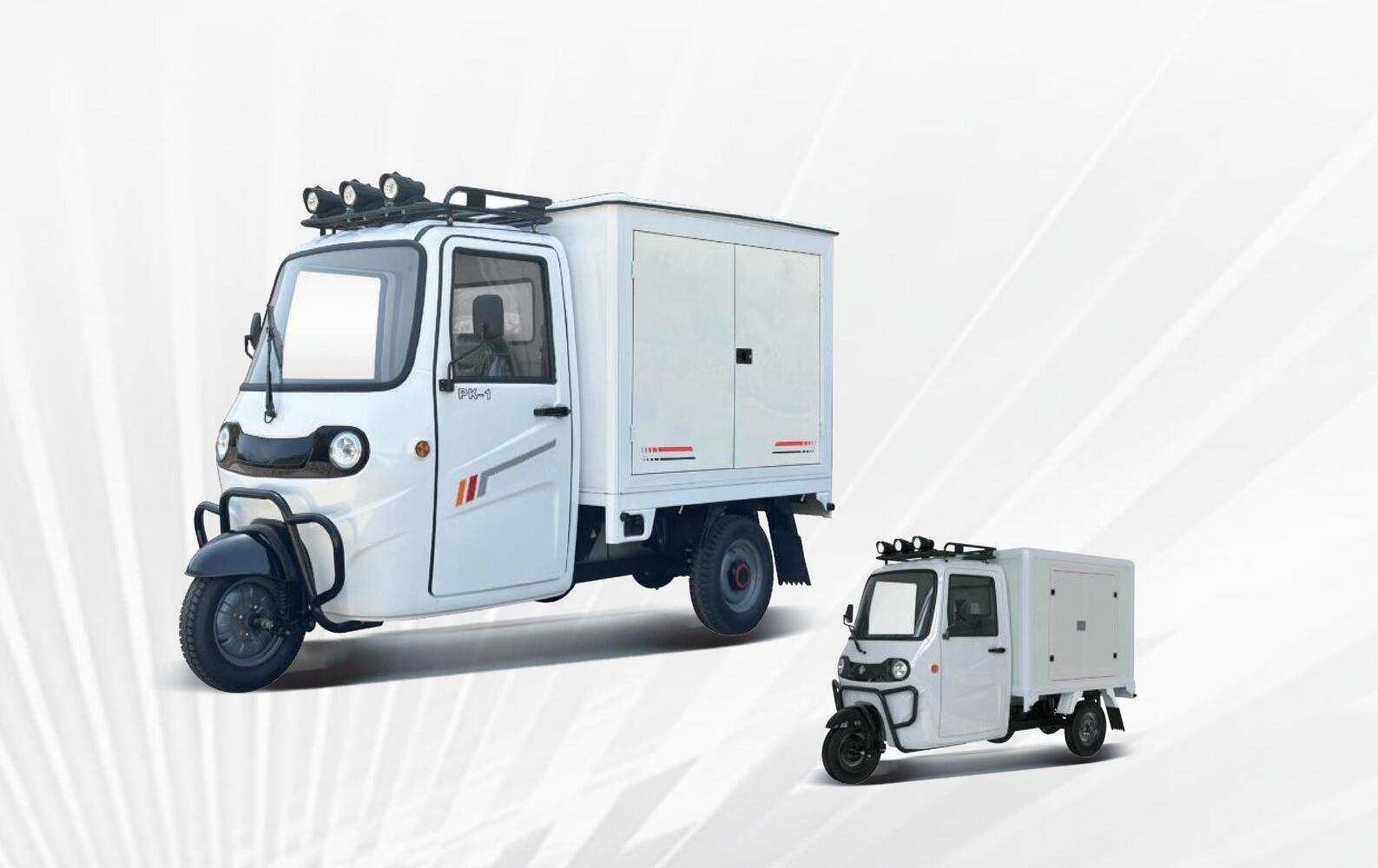 PK-1 enclosed electric cargo tricycle for B2B delivery and fleet operations